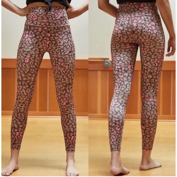 Beyond Yoga Lux Print Cheetah Swirl Pink High Waisted Leggings XS 0/2 - Picture 1 of 10